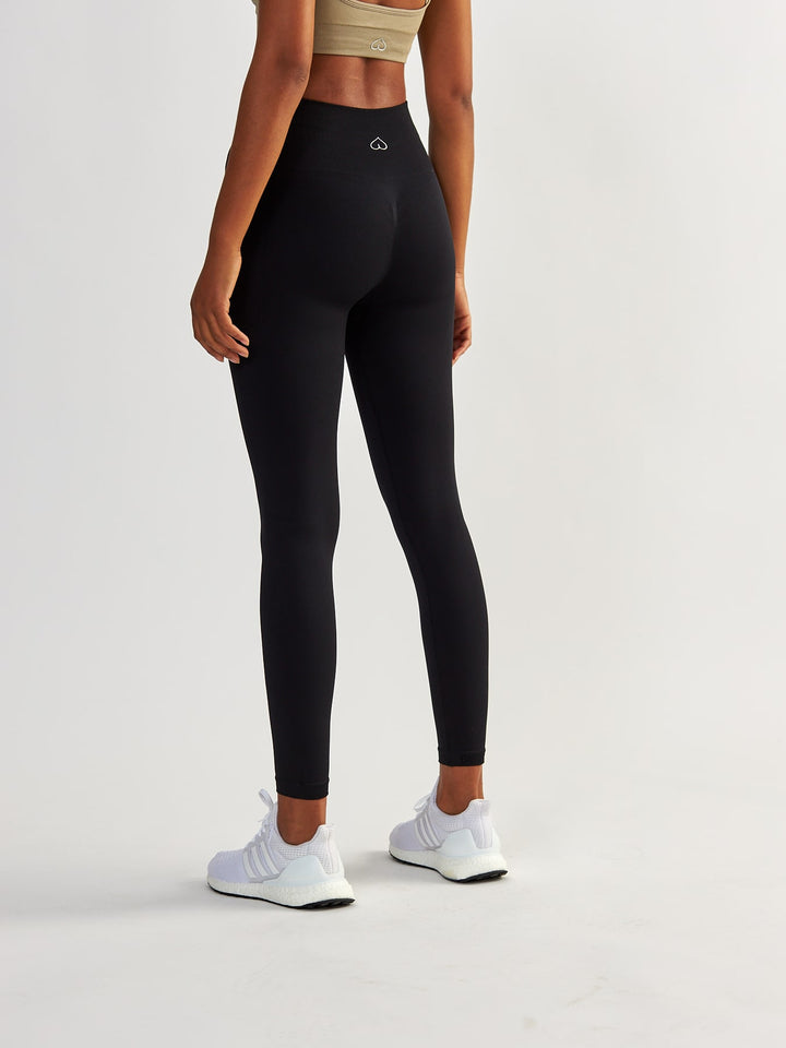 Kompresyjne Czarne Legginsy z Kieszeniami - Lift Me Up