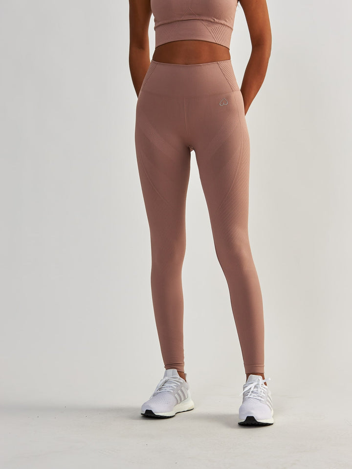 Różowozłote Legginsy Bezszwowe - Femme Force