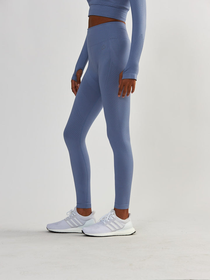 Niebieskie Legginsy Bezszwowe - Femme Force