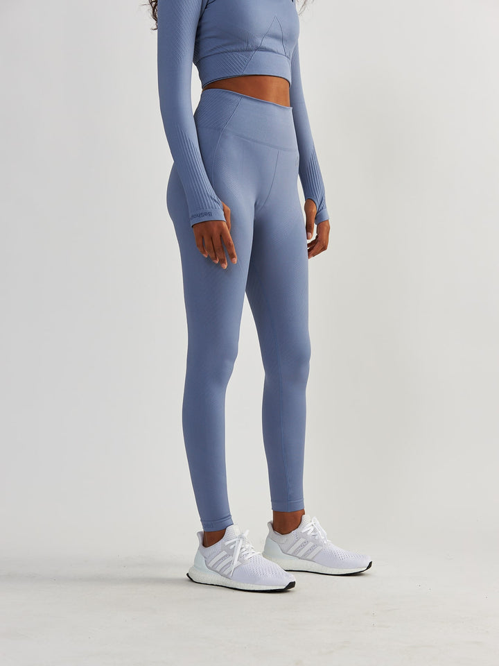 Niebieskie Legginsy Bezszwowe - Femme Force