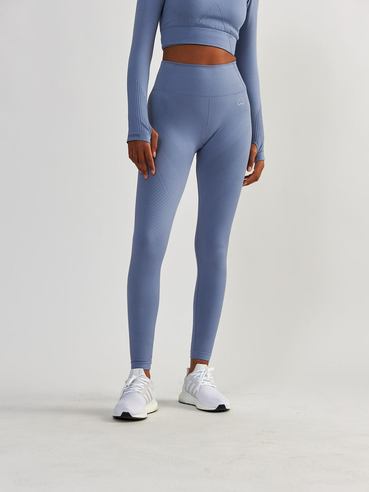 Niebieskie Legginsy Bezszwowe - Femme Force