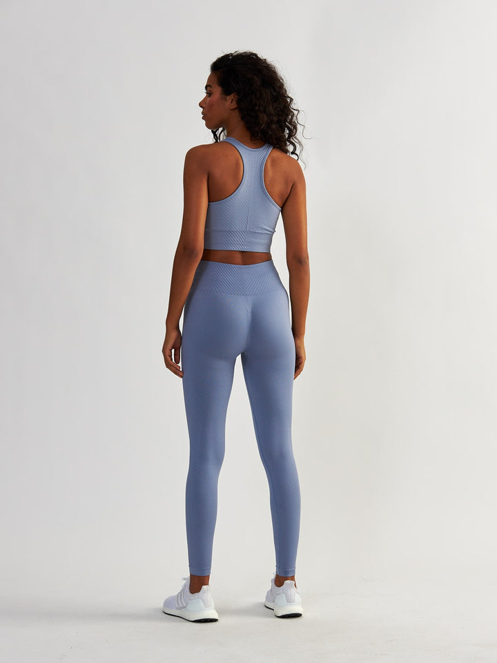 Niebieskie Legginsy Bezszwowe - Femme Force