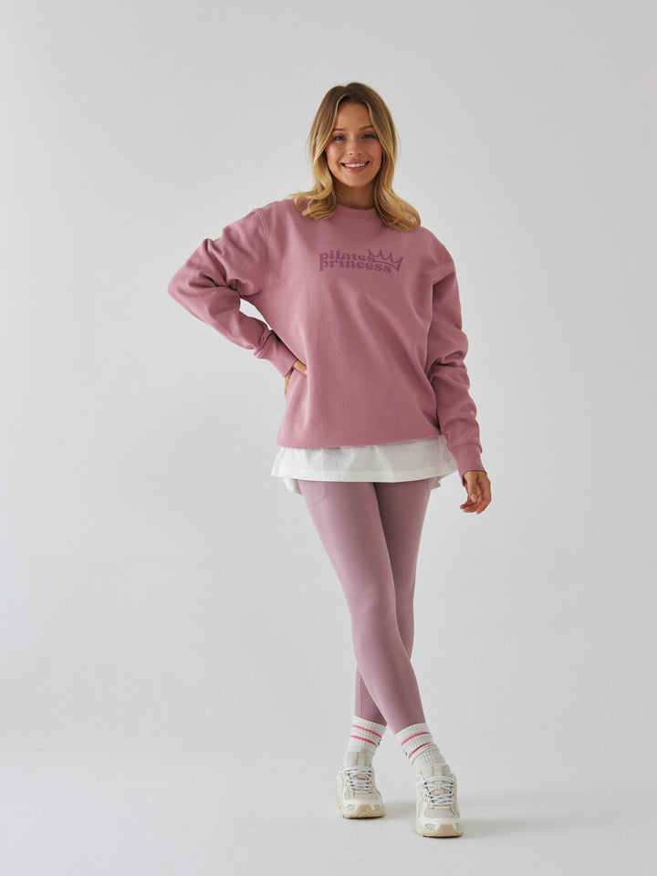 Pudroworóżowa Bluza Oversize - Pilates Princess