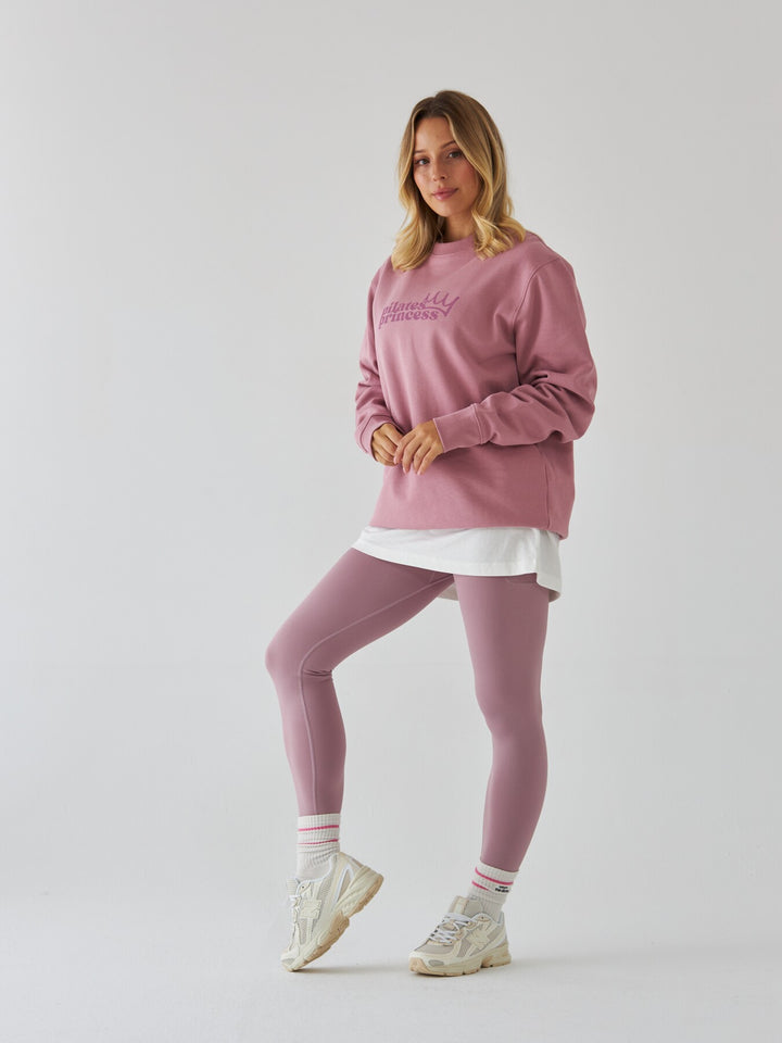 Pudroworóżowa Bluza Oversize - Pilates Princess