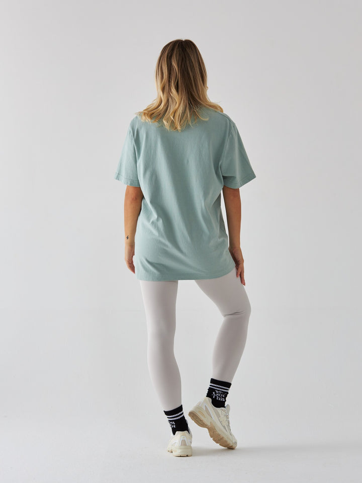 Miętowy T-shirt Oversize - Pilates Princess