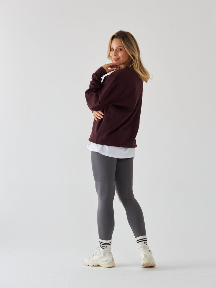 Brązowa Bluza Oversize - Pilates Princess