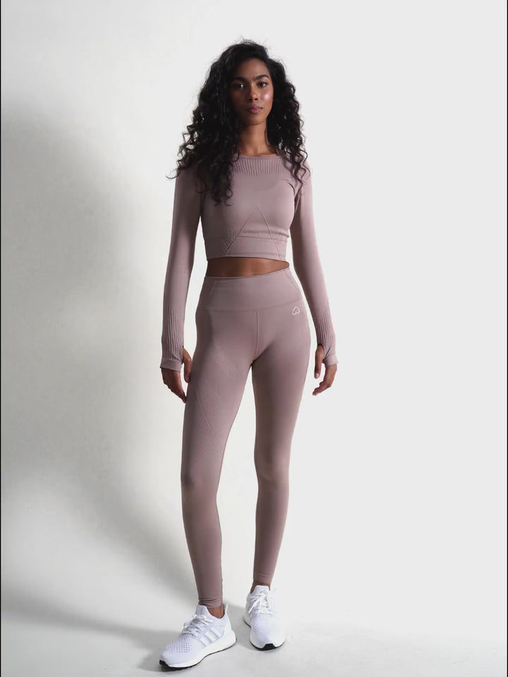 Różowozłote Legginsy Bezszwowe - Femme Force