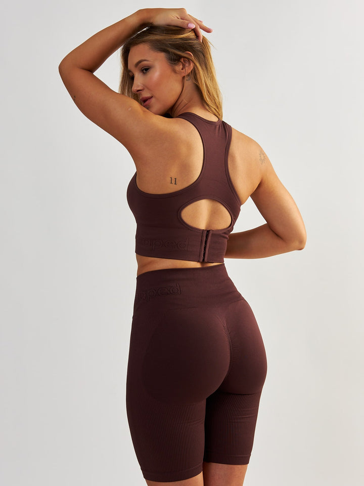 Adjustable Sports Bra - Body Boost Milk Chocolate