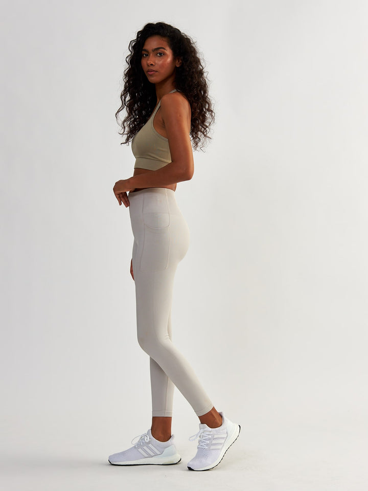 Lys grå Leggings med lommer - Lift Me Up 