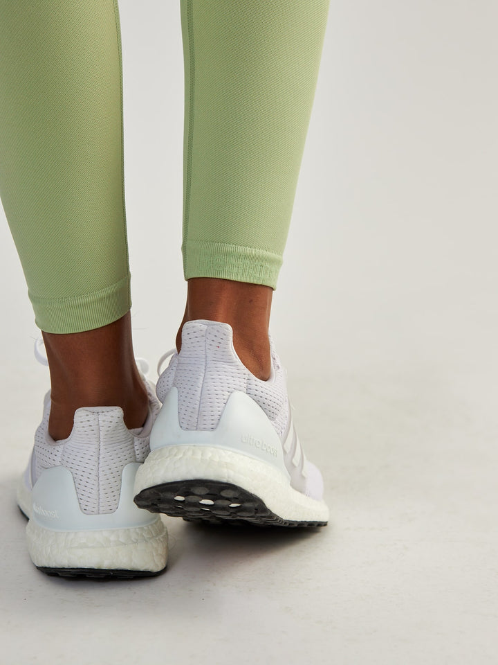 Kompresyjne Pistacjowe Legginsy z Kieszeniami - Lift Me Up
