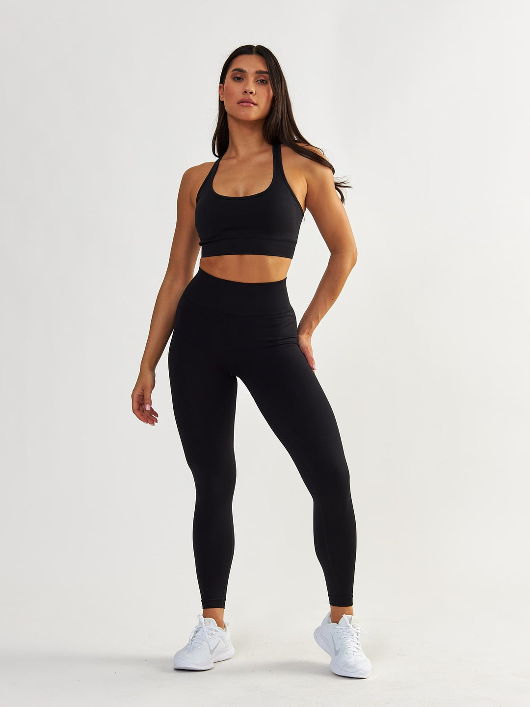 Czarne Legginsy Modelujące - Gym Queen