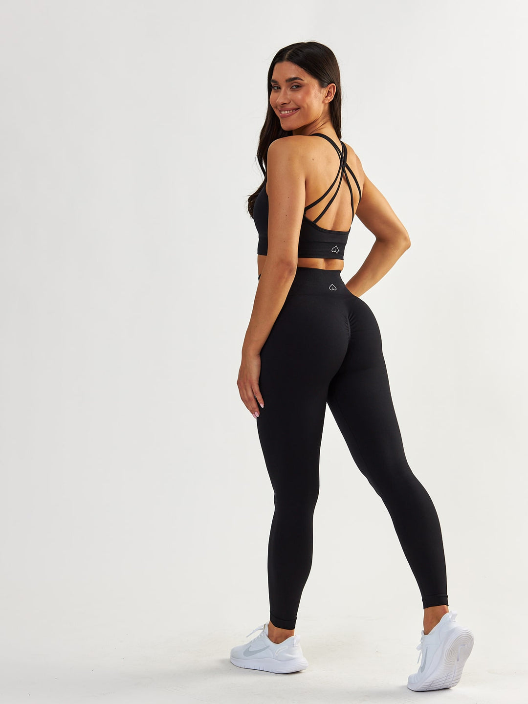 Czarne Legginsy Modelujące - Gym Queen