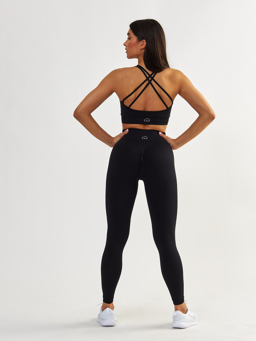Czarne Legginsy Modelujące - Gym Queen
