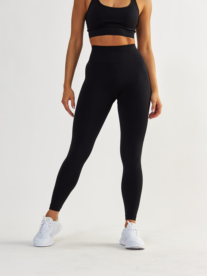 Czarne Legginsy Modelujące - Gym Queen