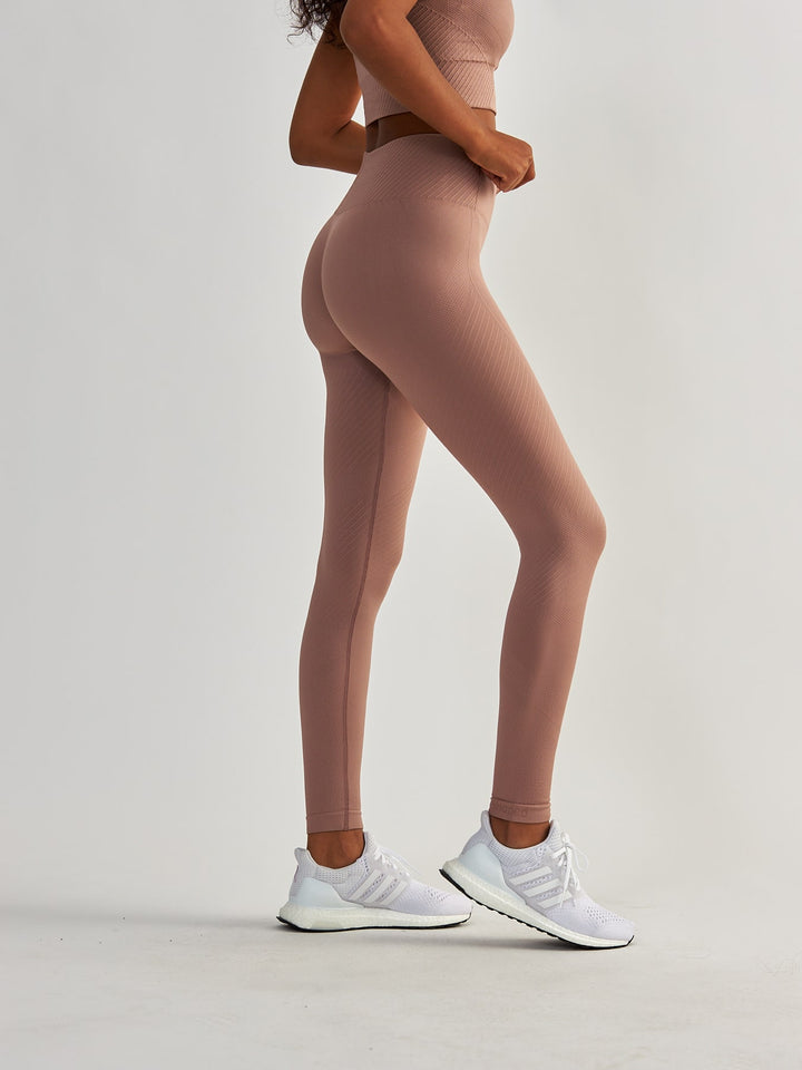 Różowozłote Legginsy Bezszwowe - Femme Force