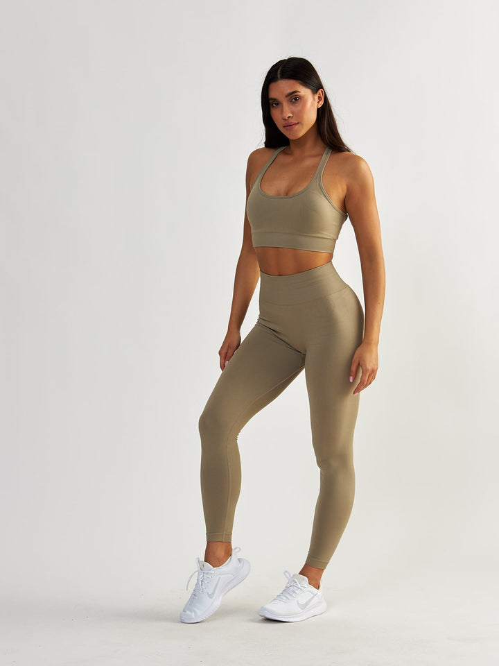 Sports Bra - Gym Queen Taupe