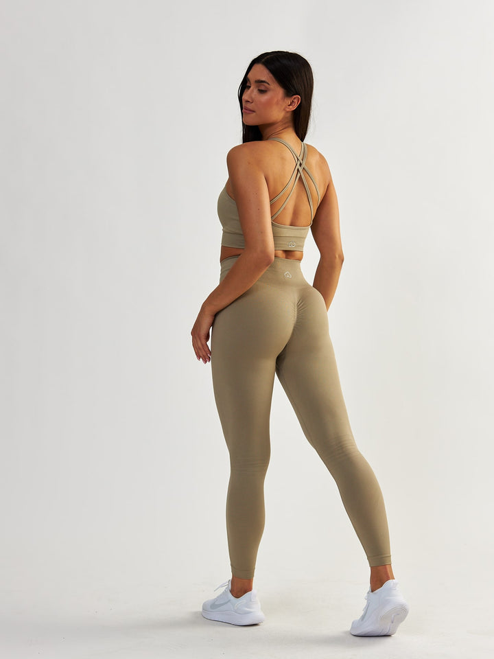 Scrunch Leggings - Gym Queen Taupe