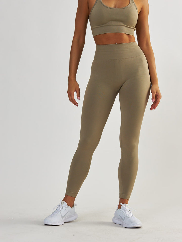 Scrunch Leggings - Gym Queen Taupe