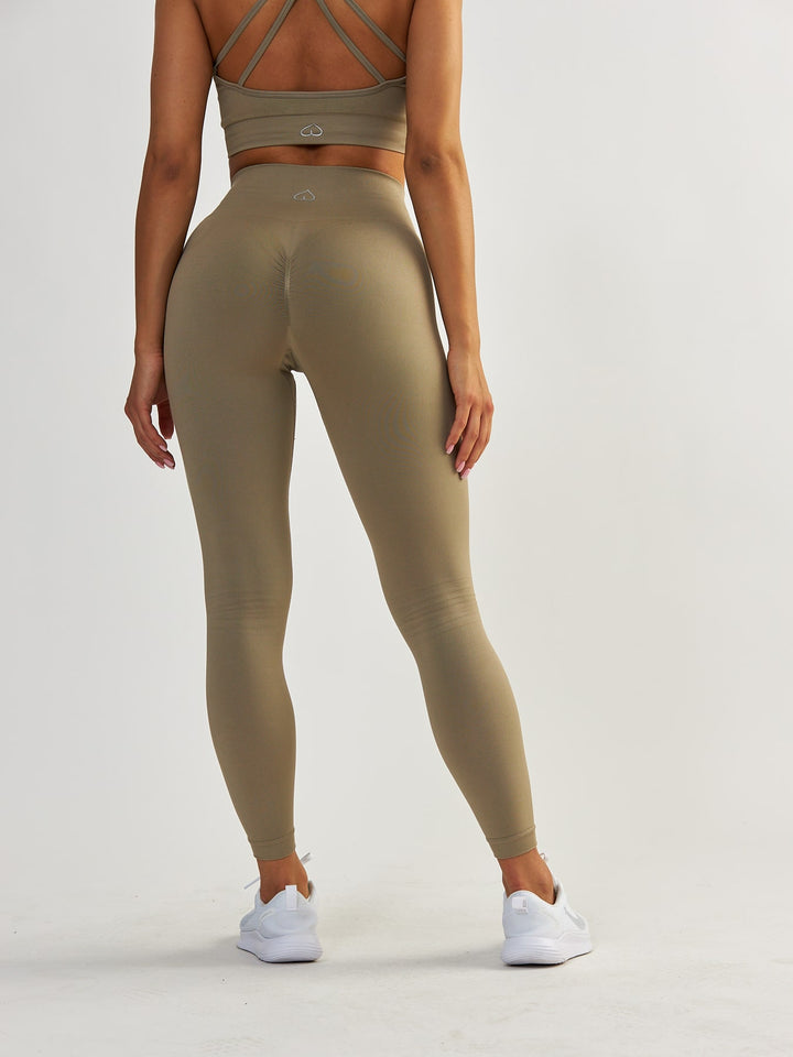 Scrunch Leggings - Gym Queen Taupe
