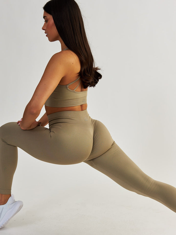 Scrunch Leggings - Gym Queen Taupe