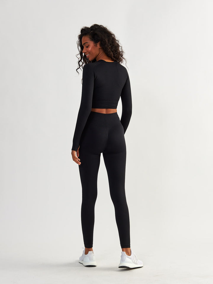 Czarne Legginsy Bezszwowe - Femme Force