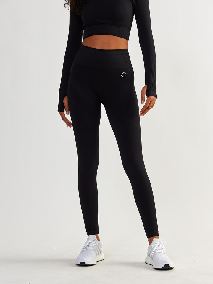 Czarne Legginsy Bezszwowe - Femme Force