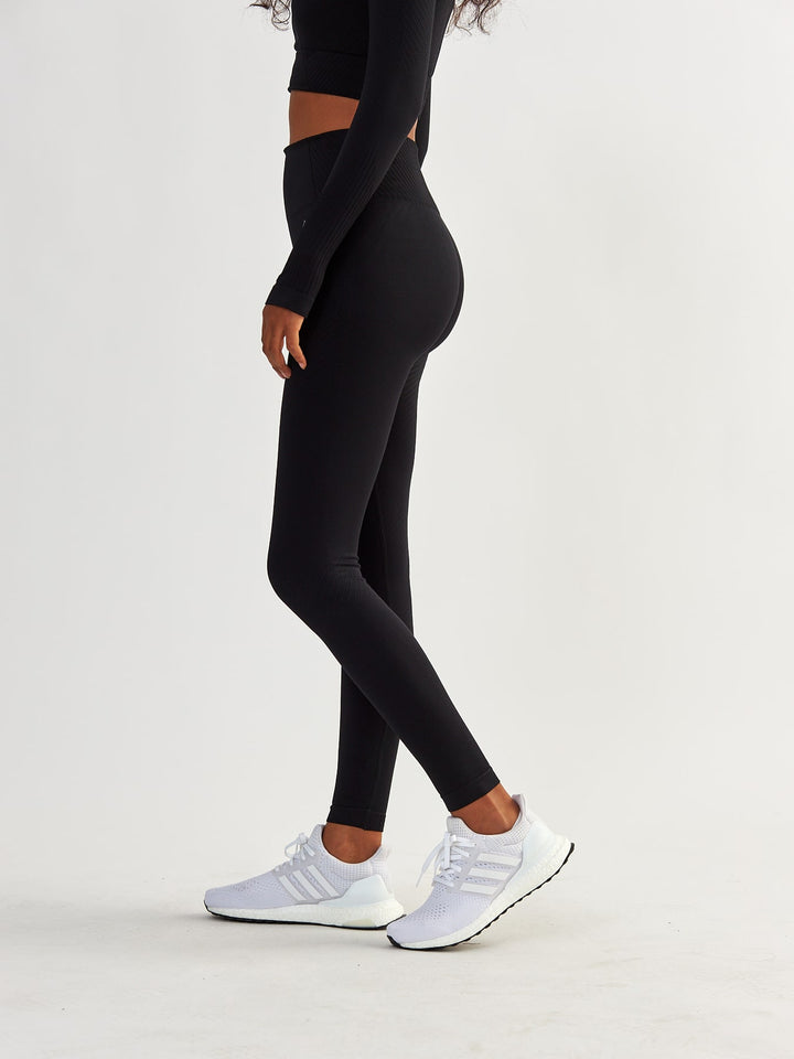 Czarne Legginsy Bezszwowe - Femme Force