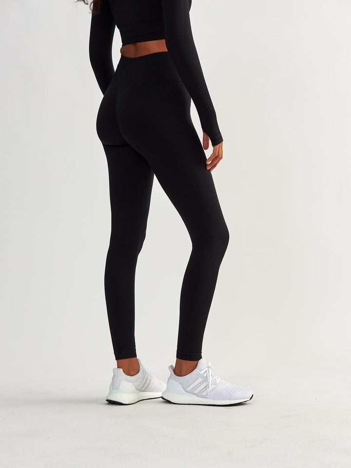 Czarne Legginsy Bezszwowe - Femme Force