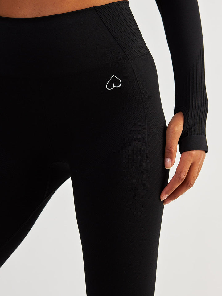 Czarne Legginsy Bezszwowe - Femme Force