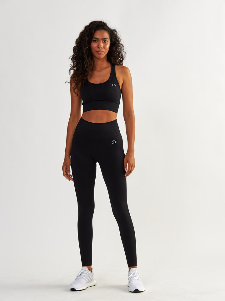 Czarne Legginsy Bezszwowe - Femme Force