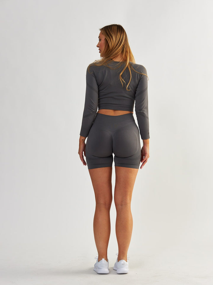 Gray Sports Longsleeve - Power Up!