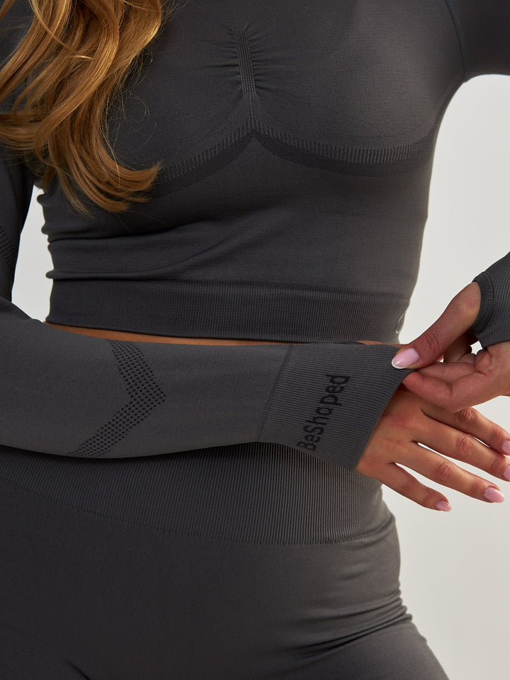Gray Sports Longsleeve - Power Up!