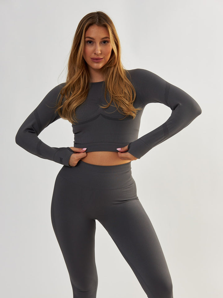 Gray Sports Longsleeve - Power Up!