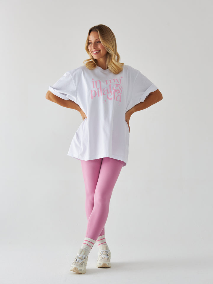 T-shirt in my pilates era - Różowy