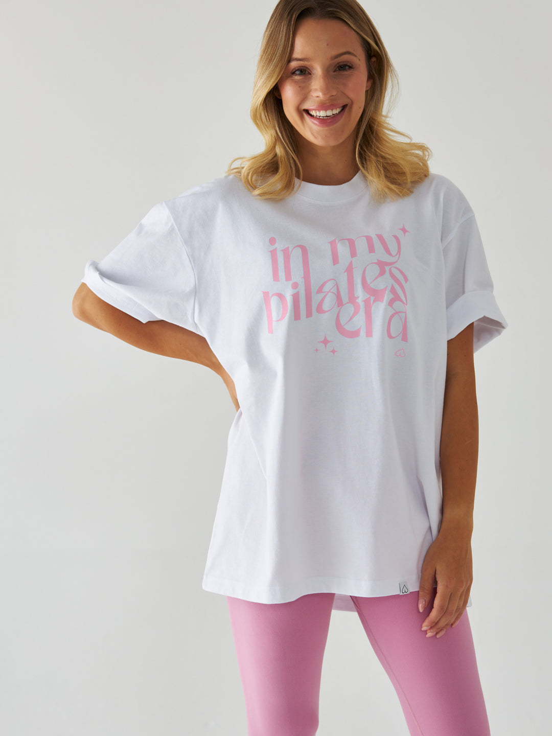 T-shirt in my pilates era - Różowy