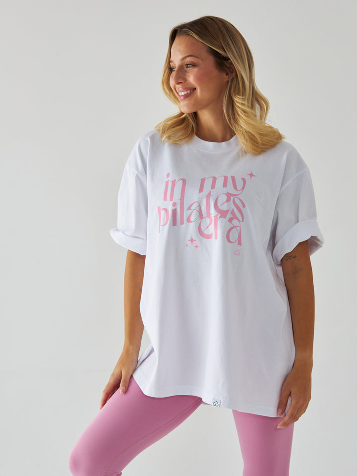 T-shirt in my pilates era - Różowy