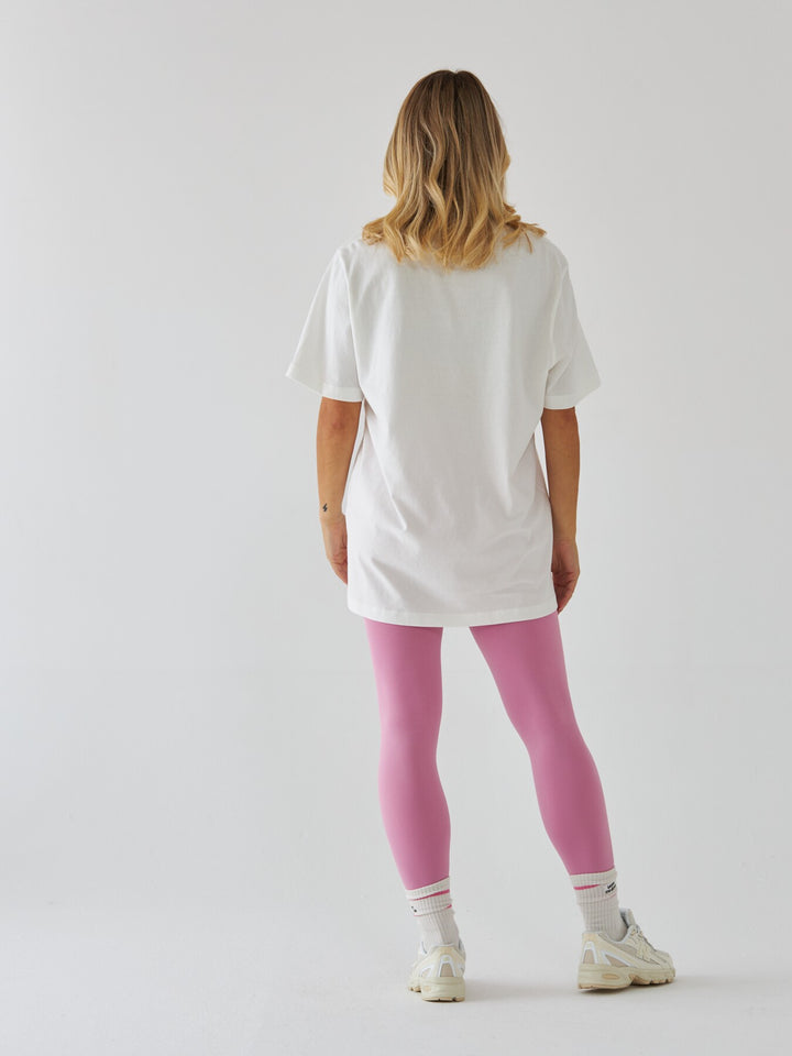 Mleczny T-shirt Oversize - Pilates Princess