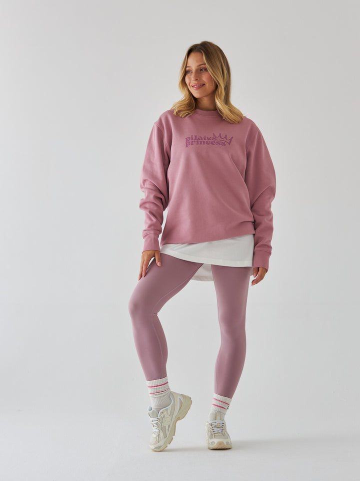 Pudroworóżowa Bluza Oversize - Pilates Princess