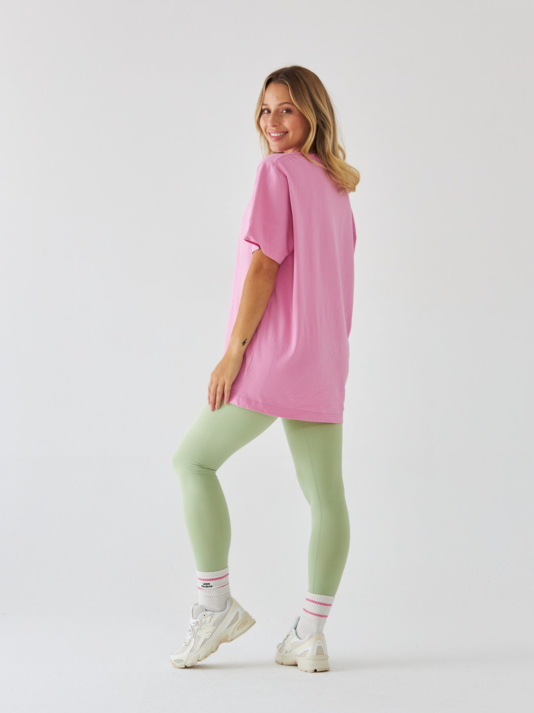 Różowy T-shirt Oversize - Pilates Princess