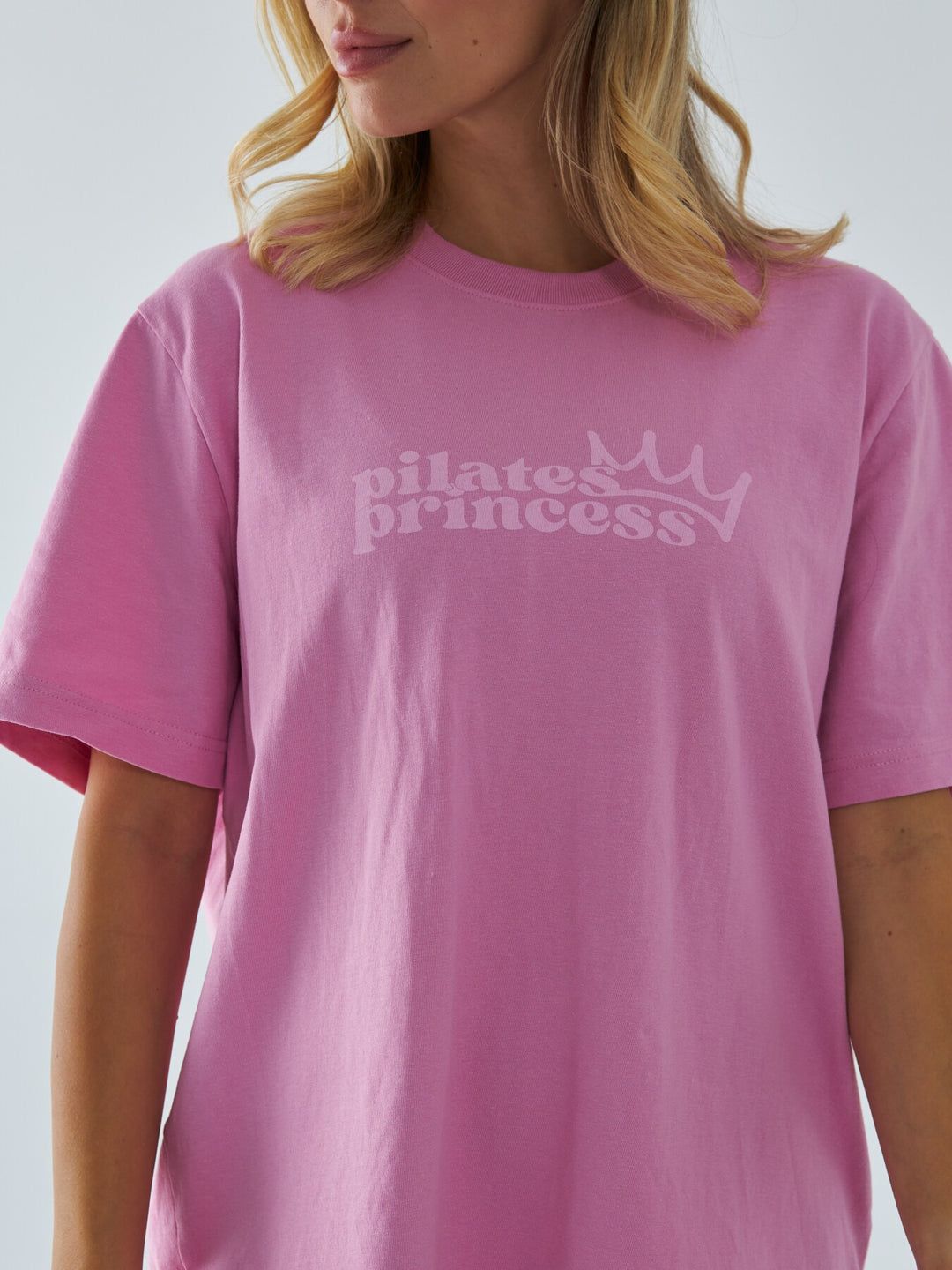 Różowy T-shirt Oversize - Pilates Princess