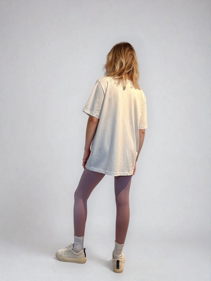 Mleczny T-shirt Oversize - Pilates Princess