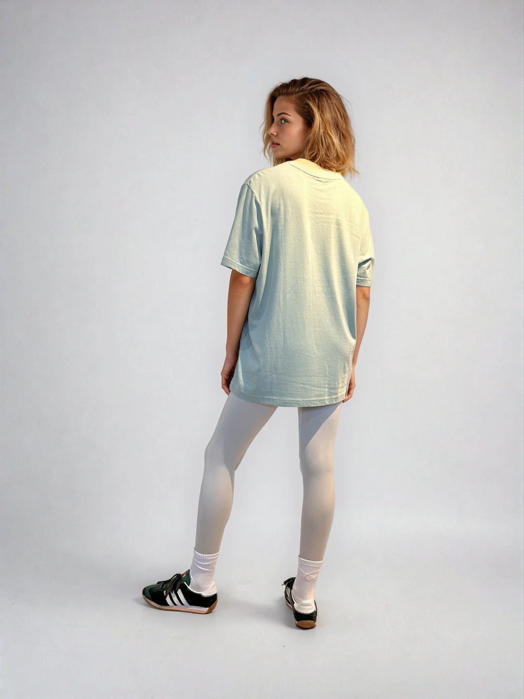 Miętowy T-shirt Oversize - Pilates Princess