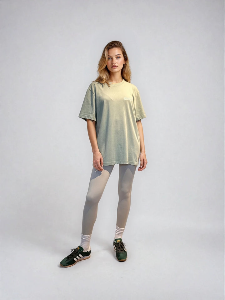 Miętowy T-shirt Oversize - Pilates Princess
