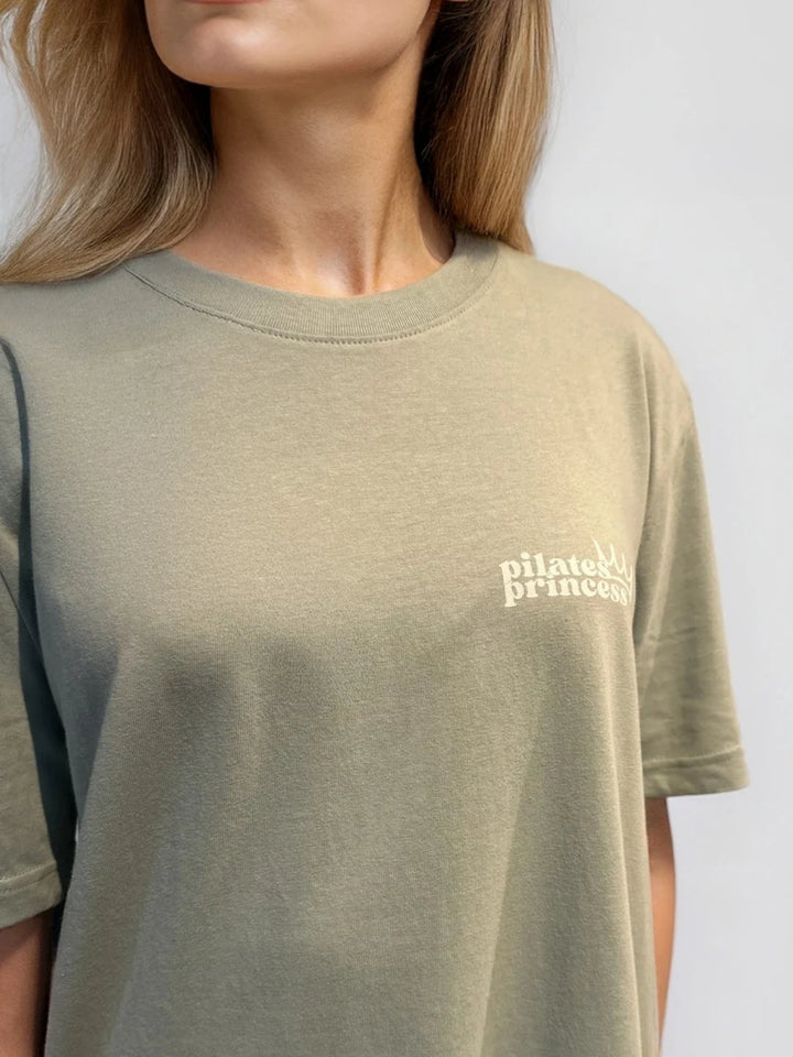 Miętowy T-shirt Oversize - Pilates Princess