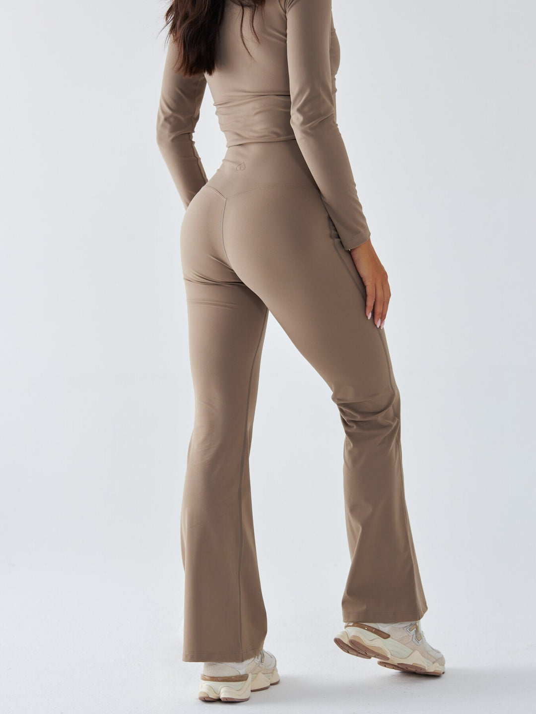 Beżowe Legginsy Dzwony - Morning Dew