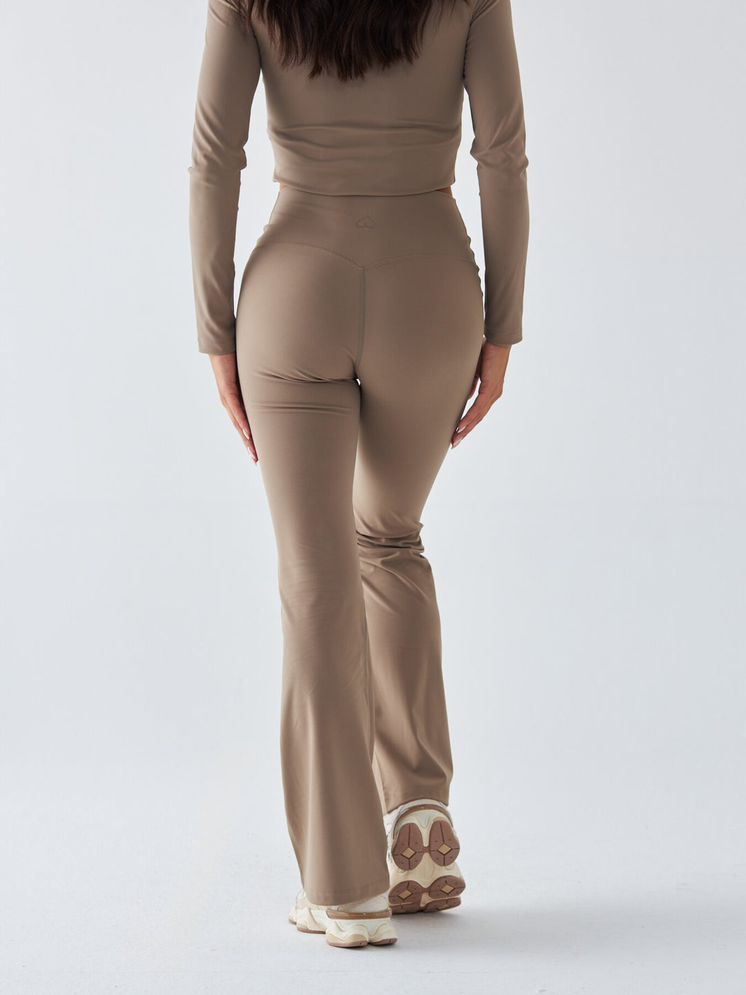 Beżowe Legginsy Dzwony - Morning Dew