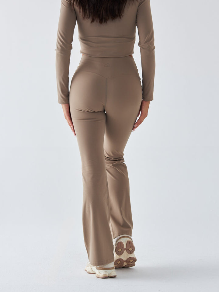 Beżowe Legginsy Dzwony - Morning Dew