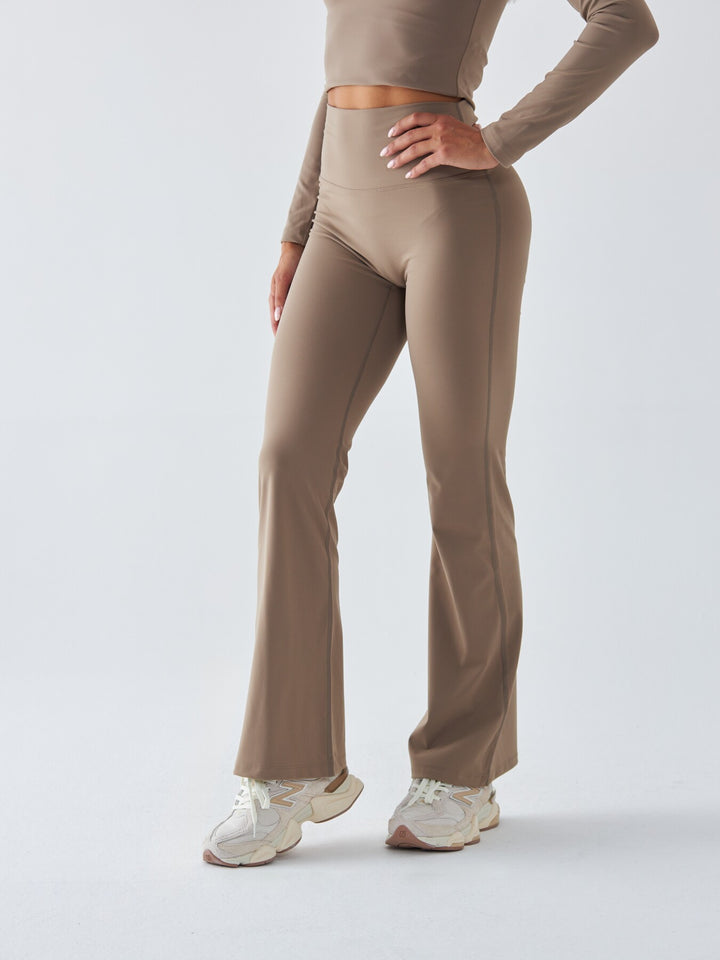 Beżowe Legginsy Dzwony - Morning Dew