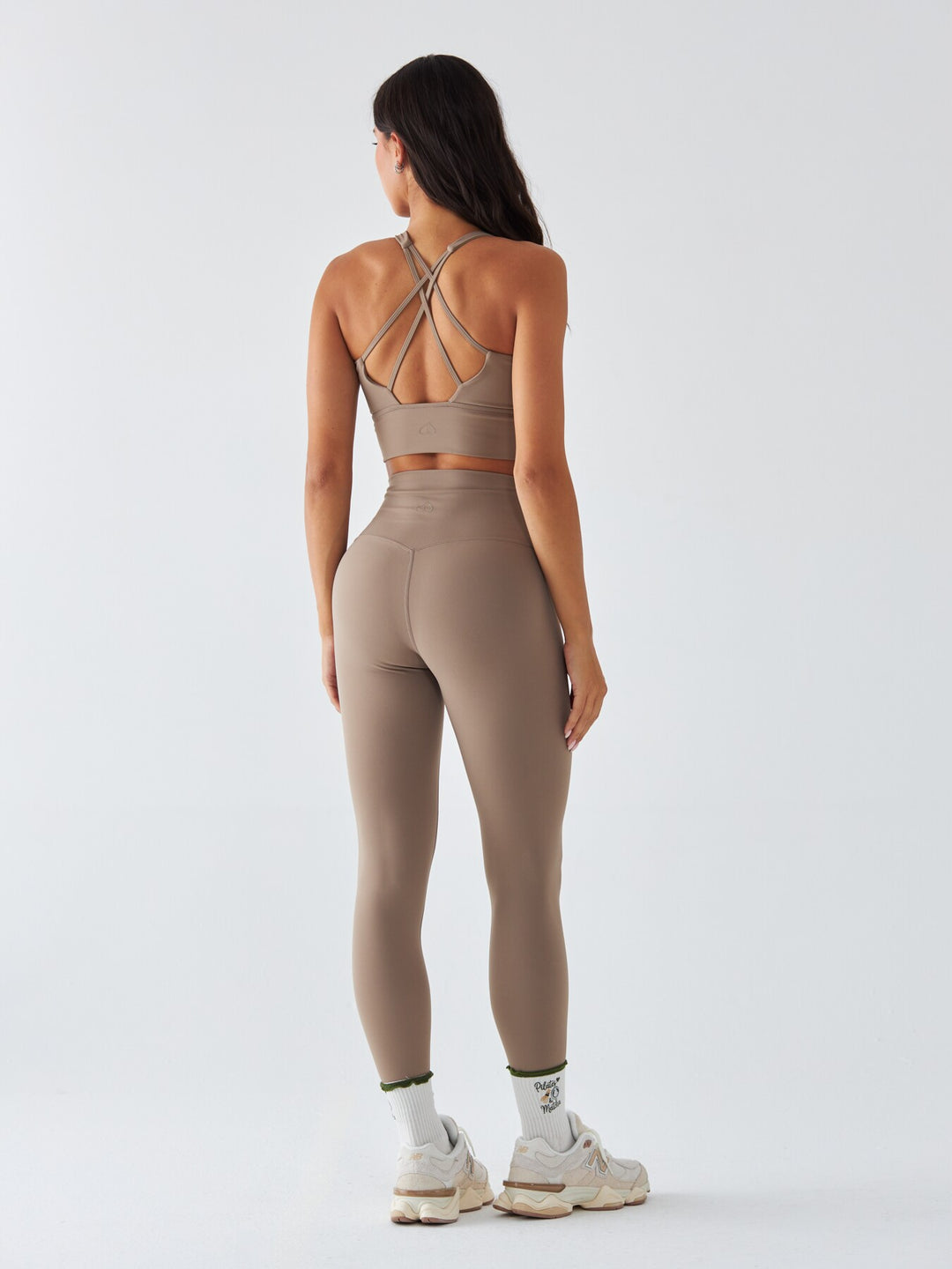 Beżowe Legginsy Sportowe - Morning Dew