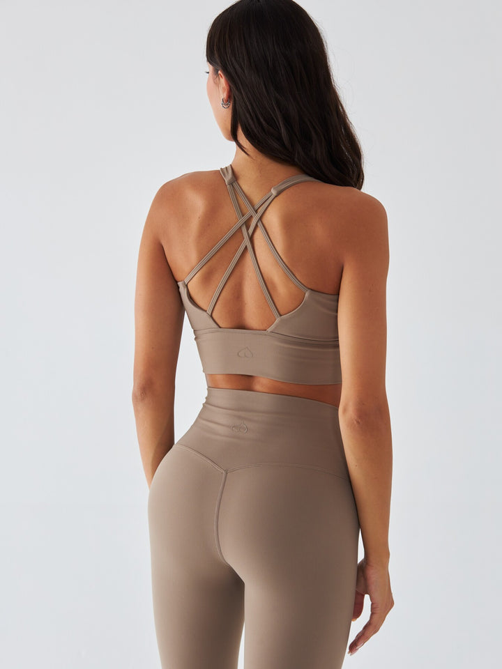 Beżowy Stanik Sportowy - Morning Dew